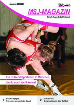 MSJ-MAGAZIN - Ein Dutzend Sportarten in M&uuml;nchen, die du noch nicht kennst - Ausgabe 02 I 2020 - M&uuml;nchner Sportjugend