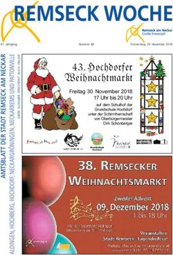 Hochdorfer Weihnachtmarkt - Freitag 30. November 2018 17 Uhr bis 20 Uhr - Stadt Remseck