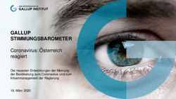 GALLUP STIMMUNGSBAROMETER - Coronavirus: &Ouml;sterreich reagiert Die neuesten Entwicklungen der Meinung der Bev&ouml;lkerung zum Coronavirus und zum ...