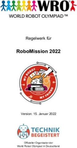 RoboMission 2022 Regelwerk für - Version: 15. Januar 2022 - World Robot Olympiad
