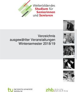 Verzeichnis ausgew&auml;hlter Veranstaltungen Wintersemester 2018/19 - TU Dortmund