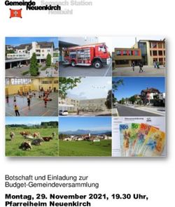 Botschaft und Einladung zur Budget-Gemeindeversammlung - Montag, 29. November 2021, 19.30 Uhr, Pfarreiheim Neuenkirch