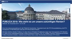 PUBLICA 2019: Wie steht es um unsere zuk&uuml;nftigen Renten? - ETH Z&uuml;rich