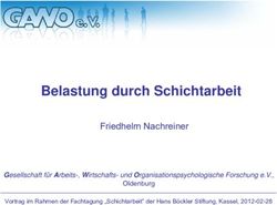 Belastung durch Schichtarbeit - Friedhelm Nachreiner Gesellschaft f&uuml;r Arbeits-, Wirtschafts- und Organisationspsychologische Forschung e.V. ...