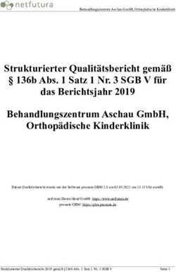 Strukturierter Qualit&auml;tsbericht gem&auml;&szlig; 136b Abs. 1 Satz 1 Nr. 3 SGB V f&uuml;r das Berichtsjahr 2019 Behandlungszentrum Aschau GmbH, Orthop&auml;dische ...