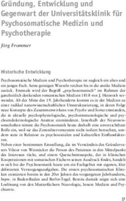 Gr&uuml;ndung, Entwicklung und Gegenwart der Universit&auml;tsklinik f&uuml;r Psychosomatische Medizin und Psychotherapie