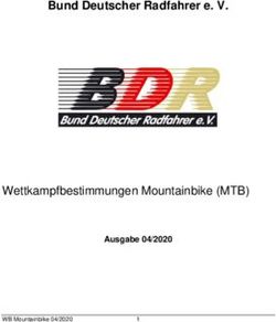 Bund Deutscher Radfahrer e. V - Wettkampfbestimmungen Mountainbike (MTB) Ausgabe 04/2020 - SV Reudern