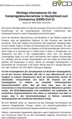 WICHTIGE INFORMATIONEN F&Uuml;R DIE CAMPINGPLATZUNTERNEHMER IN DEUTSCHLAND ZUM CORONAVIRUS (SARS-COV-2) - BVCD