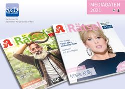 MEDIADATEN 2021 Ihr Partner f&uuml;r Apotheken-Kundenzeitschriften - S & D Verlag