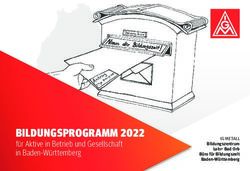 BILDUNGSPROGRAMM 2022 - Für Aktive In Betrieb Und Gesellschaft In Baden ...