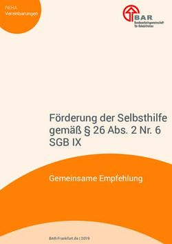 Förderung der Selbsthilfe gemäß 26 Abs. 2 Nr. 6 - SGB IX Gemeinsame Empfehlung - REGELN