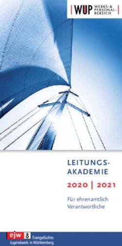 LEITUNGS-AKADEMIE 2020 | 2021 - F&uuml;r ehrenamtlich Verantwortliche - Evangelisches Jugendwerk