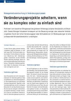 Ver&auml;nderungsprojekte scheitern, wenn sie zu komplex oder zu einfach sind