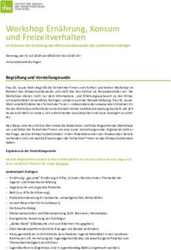 Workshop Ern&auml;hrung, Konsum und Freizeitverhalten