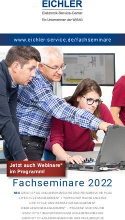 Fachseminare 2022 Jetzt auch Webinare im Programm! - EICHLER