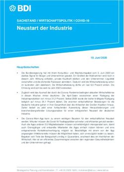Neustart der Industrie - SACHSTAND I WIRTSCHAFTSPOLITIK I COVID-19 - Bundesverband Schmuck und Uhren