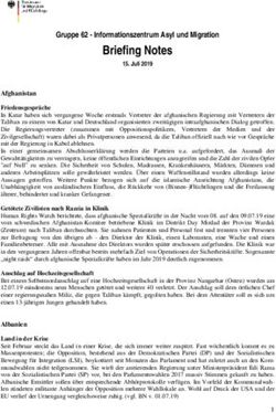 Briefing Notes Gruppe 62 - Informationszentrum Asyl und Migration - BAMF