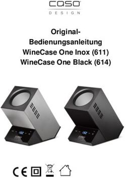 ORIGINAL-BEDIENUNGSANLEITUNG WINECASE ONE INOX (611) WINECASE ONE BLACK (614) - CASO