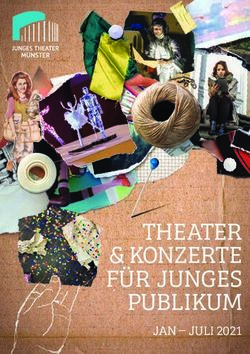 THEATER & KONZERTE F&Uuml;R JUNGES PUBLIKUM - JAN - JULI 2021