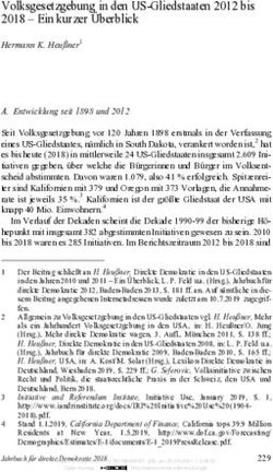 Volksgesetzgebung in den US-Gliedstaaten 2012 bis 2018 - Ein kurzer &Uuml;berblick