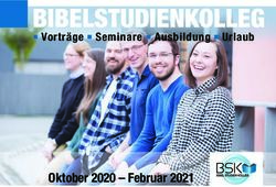 BIBELSTUDIENKOLLEG - Oktober 2020 - Februar 2021 - Vorträge Seminare Ausbildung Urlaub