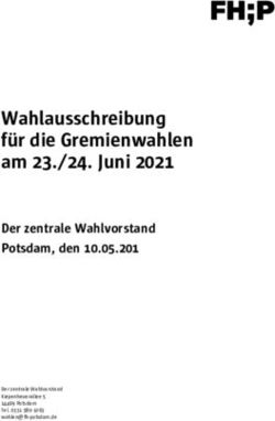 Wahlausschreibung f&uuml;r die Gremienwahlen am 23./24. Juni 2021 - Der zentrale Wahlvorstand Potsdam, den 10.05.201 - Fachhochschule Potsdam