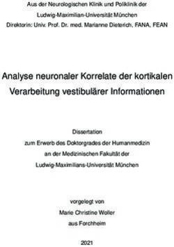 Analyse neuronaler Korrelate der kortikalen Verarbeitung vestibulärer Informationen