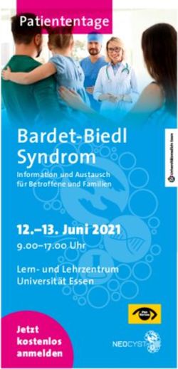 Bardet-Biedl Syndrom 12.-13. Juni 2021 - 9.00-17.00 Uhr Lern- und Lehrzentrum Universit&auml;t Essen - NEOCYST