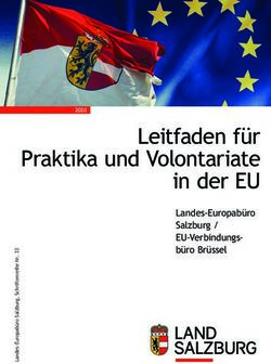 Leitfaden für Praktika und Volontariate in der EU - Landes-Europabüro Salzburg / EU-Verbindungsbüro Brüssel - Land ...