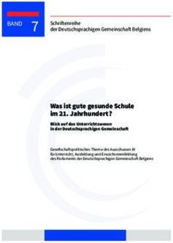 Was ist gute gesunde Schule im 21. Jahrhundert? - Blick auf das Unterrichtswesen in der Deutschsprachigen Gemeinschaft