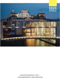 BUNDESTAGSWAHL 2021 - STEUERKONZEP TE DER PARTEIEN - Ebner Stolz