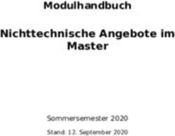 Nichttechnische Angebote im Master - Modulhandbuch Sommersemester 2020 - TUHH