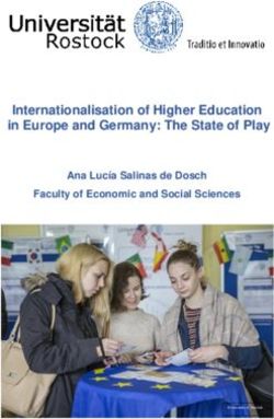 Internationalisation of Higher Education in Europe and Germany: The State of Play - Ana Lucía Salinas de Dosch Faculty of Economic and Social Sciences