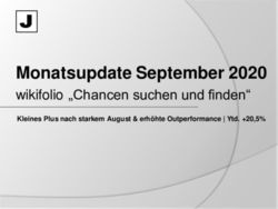 Monatsupdate September 2020 - wikifolio "Chancen suchen und finden" Kleines Plus nach starkem August & erhöhte Outperformance | Ytd. +20,5% - Junolyst
