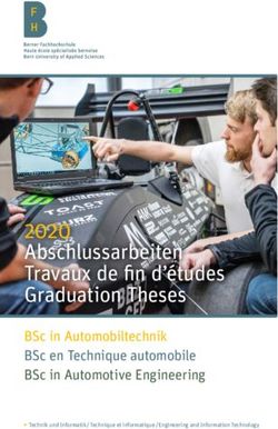 2020 Abschlussarbeiten Travaux de fin d'études Graduation Theses - BSc in Automobiltechnik BSc en Technique automobile BSc in Automotive Engineering