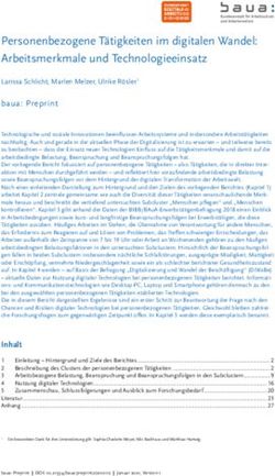 PERSONENBEZOGENE T&Auml;TIGKEITEN IM DIGITALEN WANDEL: ARBEITSMERKMALE UND TECHNOLOGIEEINSATZ - BAUA