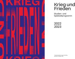 Krieg und Frieden - 2022 2023 Studien- und Spielzeitprogramm - Theaterakademie August Everding