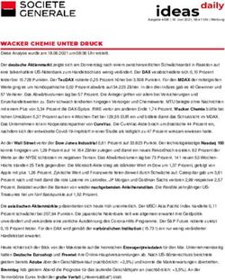WACKER CHEMIE UNTER DRUCK - Diese Analyse wurde am 18.06.2021 um 08:36 Uhr erstellt.