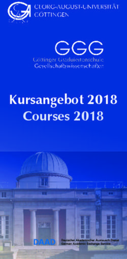 Kursangebot 2018 Courses 2018 - Universit&auml;t G&ouml;ttingen