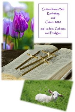 Gottesdienst-Heft Karfreitag und Ostern 2020 mit Liedern, Gebeten und Predigten