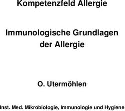 Kompetenzfeld Allergie Immunologische Grundlagen der Allergie - O. Uterm&ouml;hlen Inst. Med. Mikrobiologie, Immunologie und Hygiene