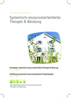 Systemisch-ressourcenorientierte Therapie & Beratung - Postgraduale Weiterbildung - Grundlagen systemisch-ressourcenorientierte Therapie & ...