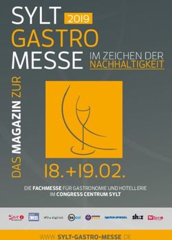 IM ZEICHEN DER NACHHALTIGKEIT 2019 - IM CONGRESS CENTRUM SYLT DIE FACHMESSE FÜR GASTRONOMIE UND HOTELLERIE - Sylt Gastro Messe