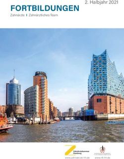 FORTBILDUNGEN 2. Halbjahr 2021