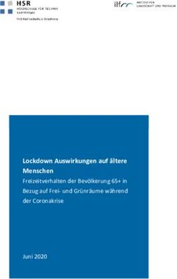 Lockdown Auswirkungen auf ältere Menschen - Freizeitverhalten der Bevölkerung 65+ in Bezug auf Frei- und Grünräume während der Coronakrise Juni 2020