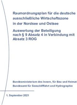 Raumordnungsplan f&uuml;r die deutsche ausschlie&szlig;liche Wirtschaftszone in der Nordsee und Ostsee Auswertung der Beteiligung nach 9 Absatz 4 in ...