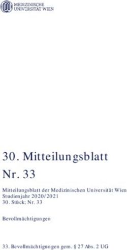 Mitteilungsblatt Nr. 33 - Mitteilungsblatt der Medizinischen Universit&auml;t Wien Studienjahr 2020/2021 30. St&uuml;ck; Nr. 33 Bevollm&auml;chtigungen 33 ...