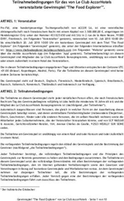 Teilnahmebedingungen für das von Le Club AccorHotels veranstaltete Gewinnspiel "The Food Explorer1".