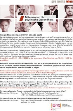 Freizeitgruppenprogramm Jänner 2023 - pro mente Wien