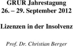 GRUR Jahrestagung 26 - 29. September 2012 Lizenzen in der Insolvenz - Prof. Dr. Christian Berger